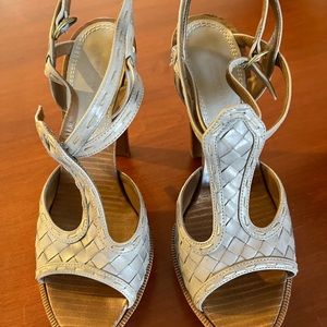 Bottega Veneta Woven Leather Sandal, Like New